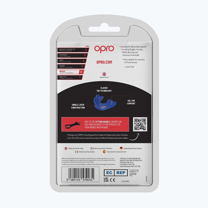 Захист щелепи Opro Bronze GEN5 блакитний 3