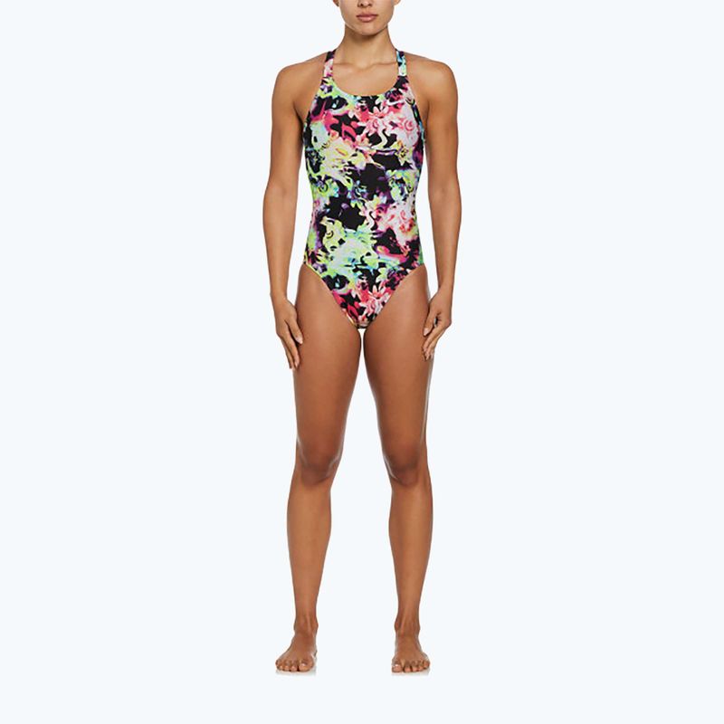 Суцільний жіночий злитий купальник Nike Hydrastrong Multi Print Fastback веселковий 5