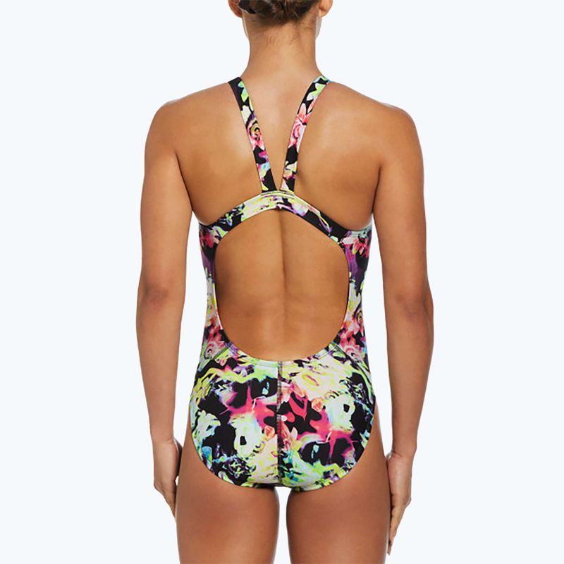 Суцільний жіночий злитий купальник Nike Hydrastrong Multi Print Fastback веселковий 6