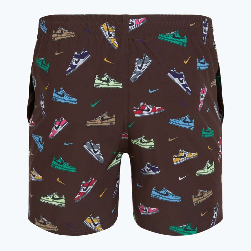 Шорти для плавання чоловічі Nike Multi Print 5" Volley baroque brown 6