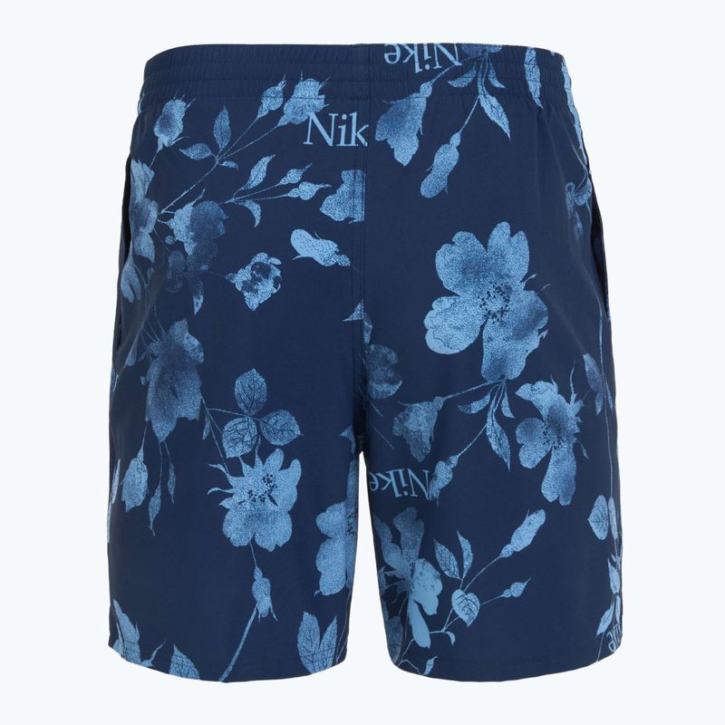 Шорти для плавання чоловічі Nike Fine Floral 7" Volley midnight navy 6