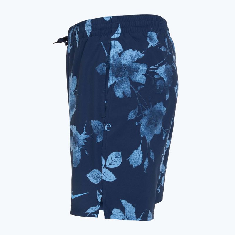 Шорти для плавання чоловічі Nike Fine Floral 7" Volley midnight navy 7