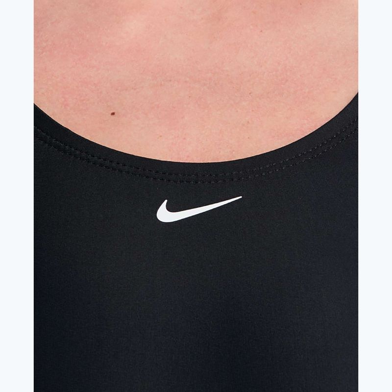 Купальник суцільний жіночий Nike Logo Tape Fastback black 4