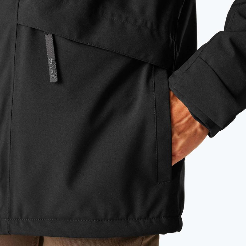 Куртка дощовик чоловіча Regatta Balaton black/pumpkin spice 7