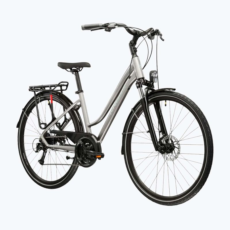 Велосипед трекінговий жіночий KROSS Trans 3.0 W срібний/сірий/глянцевий 2