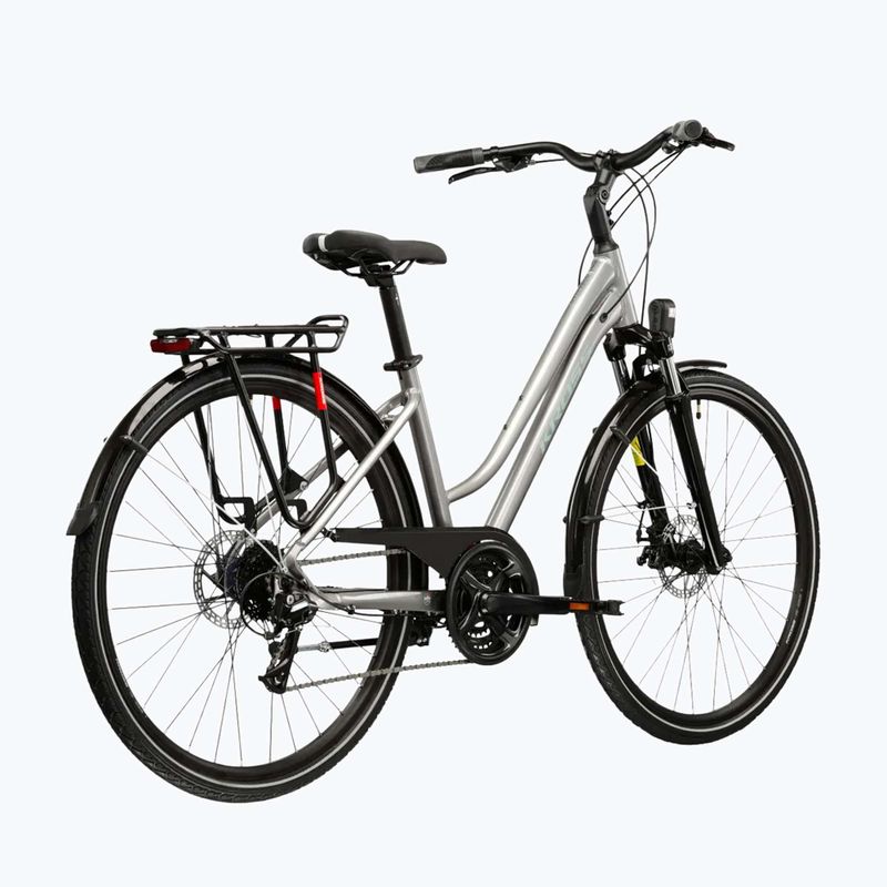 Велосипед трекінговий жіночий KROSS Trans 3.0 W срібний/сірий/глянцевий 3
