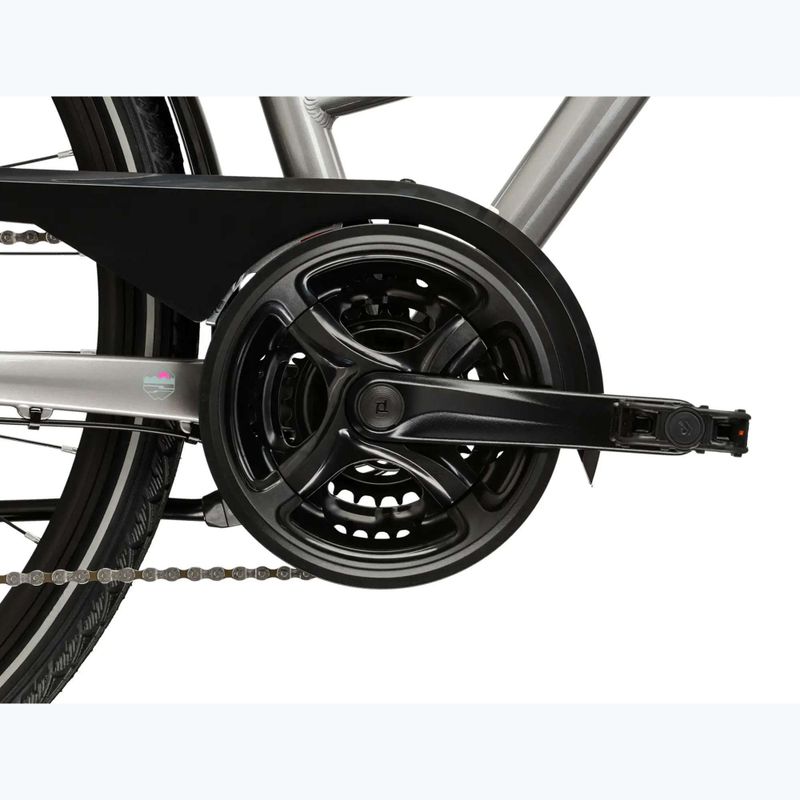 Велосипед трекінговий жіночий KROSS Trans 3.0 W срібний/сірий/глянцевий 10