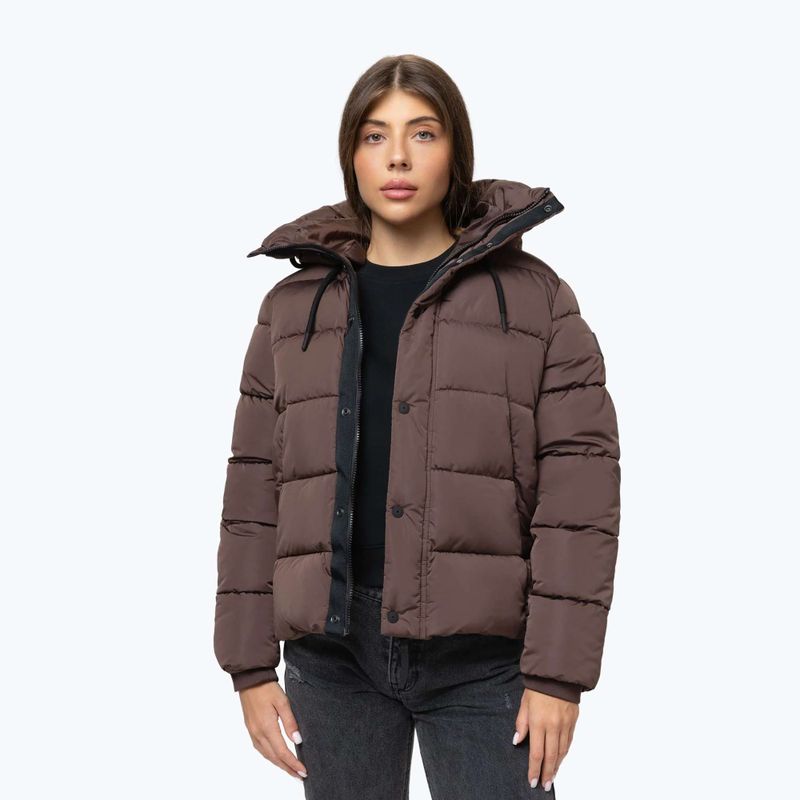 Куртка зимова жіноча Pitbull Amalia Padded Hooded dark chocolate 4