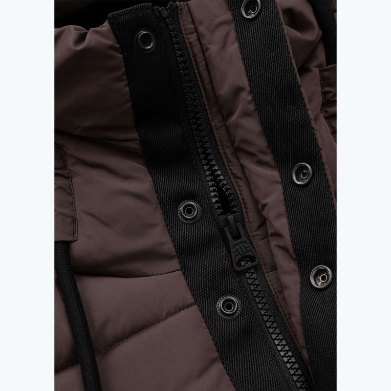 Куртка зимова жіноча Pitbull Amalia Padded Hooded dark chocolate 8