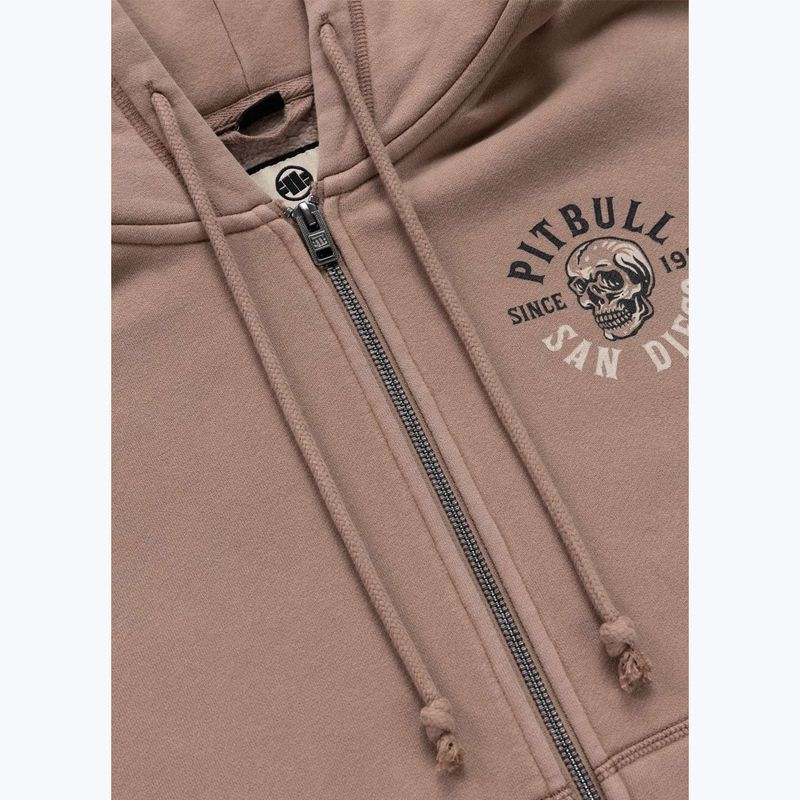 Кофта жіноча Pitbull Skull Surf Hooded Zip chocolate mousse 9