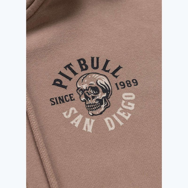Кофта жіноча Pitbull Skull Surf Hooded Zip chocolate mousse 10