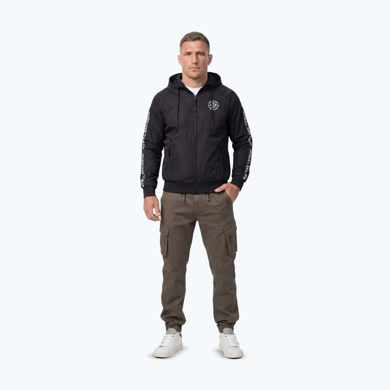 Куртка чоловіча Pitbull Athletic Tape Nylon Hooded black 2