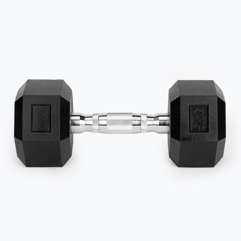 Гантель прогумована TREXO Hex HXD50 5 кг 4