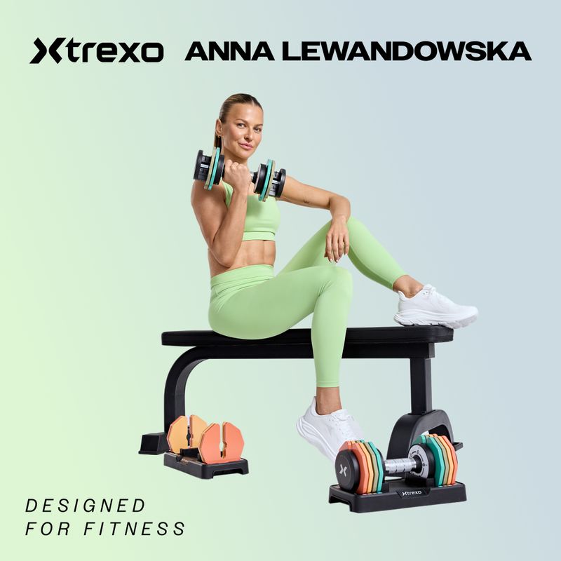 Регульована гантель XTREXO TXO-B4W003 18 кг чорна 2
