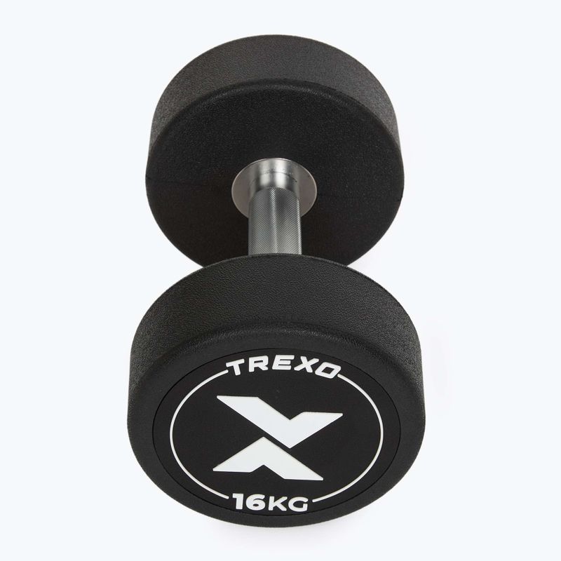 Гантеля чавунна гумована XTREXO Pro 16 кг чорний 7