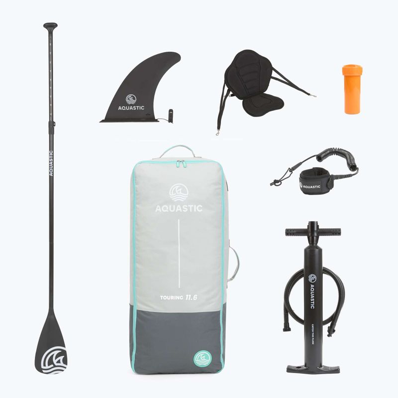 Набір дошка SUP надувна AQUASTIC Touring 11'6" синій 9