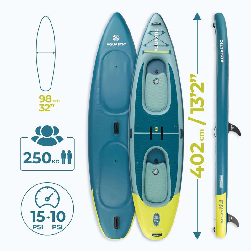 Байдарка/SUP гібрид AQUASTIC Raglan 13'2" зелений 20