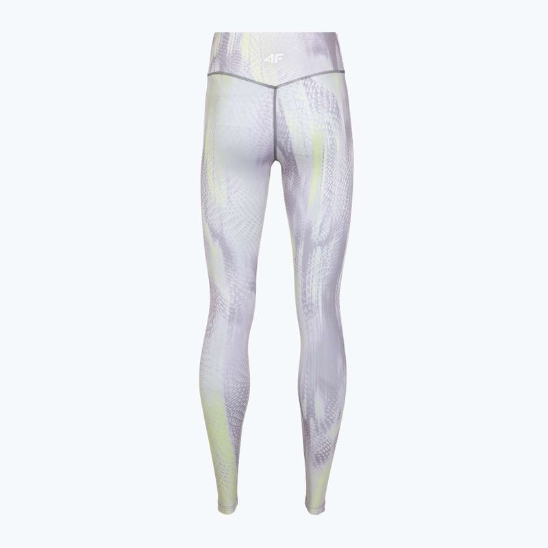 Легінси для тренувань жіночі 4F Solar Punk FNK F454 light yellow allover 8
