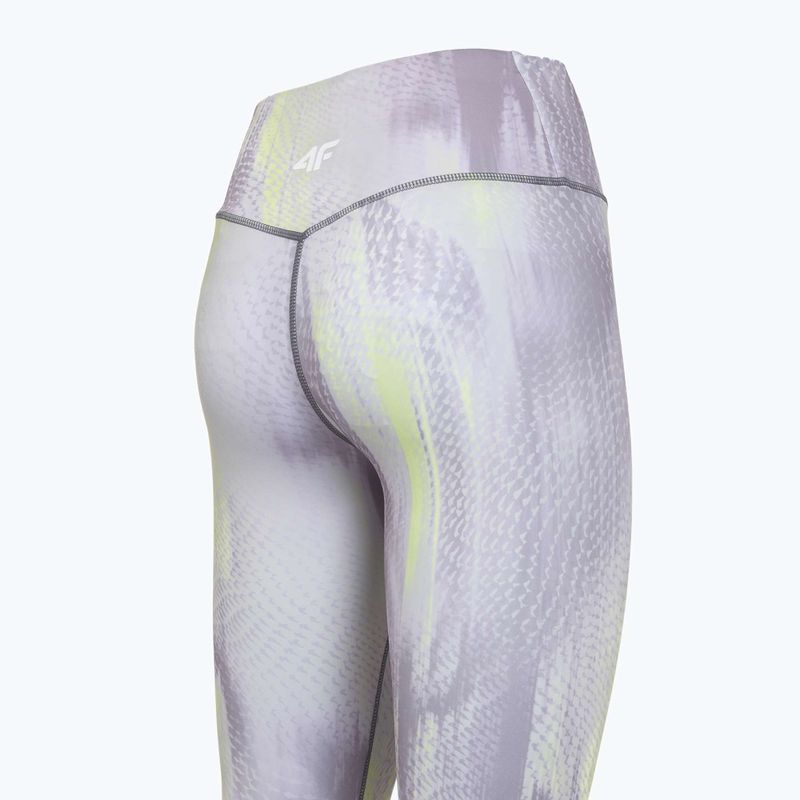 Легінси для тренувань жіночі 4F Solar Punk FNK F454 light yellow allover 10