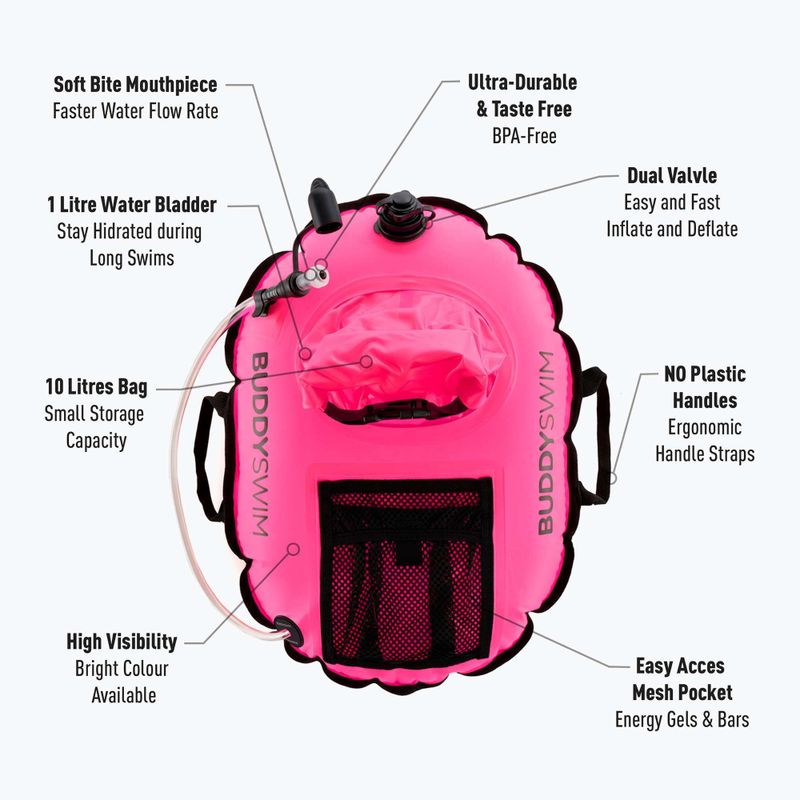 Рятувальний буй Buddyswim Hydrastation Pro 10 l pink 4