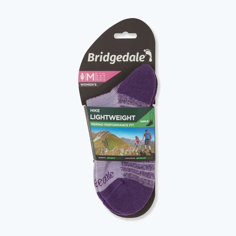 Шкарпетки жіночі Bridgedale Hike Lightweight Performance Ankle heather/damson 3