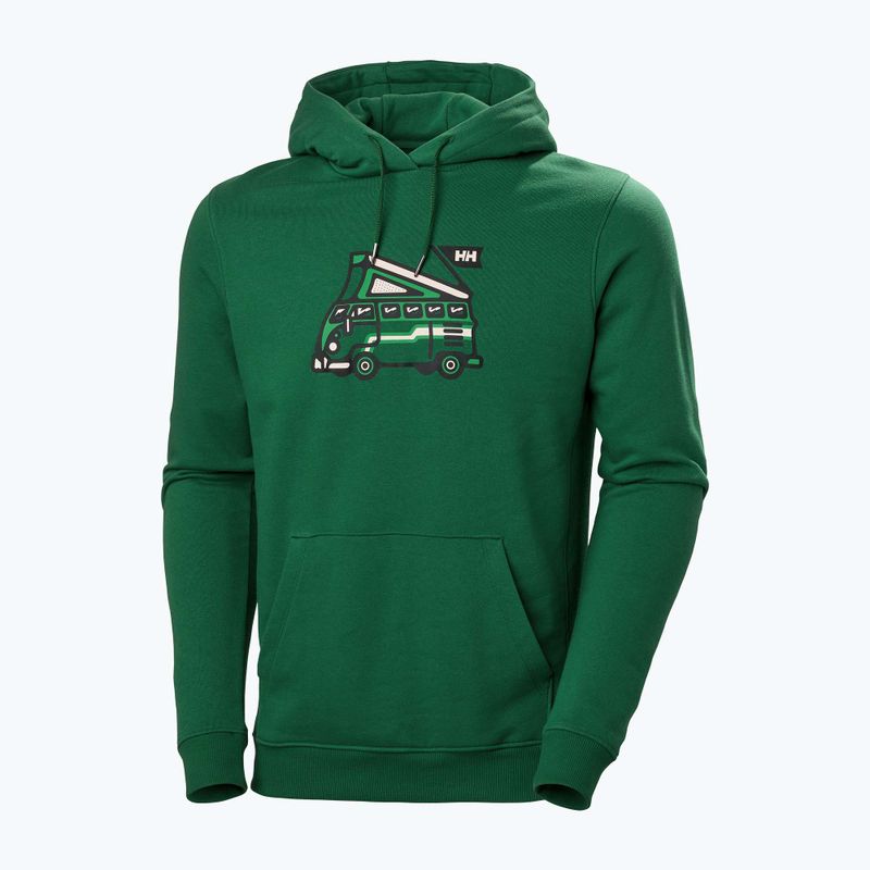 Чоловічий трекінговий світшот Helly Hansen F2F Organic Cotton Hoodie малахітовий 4