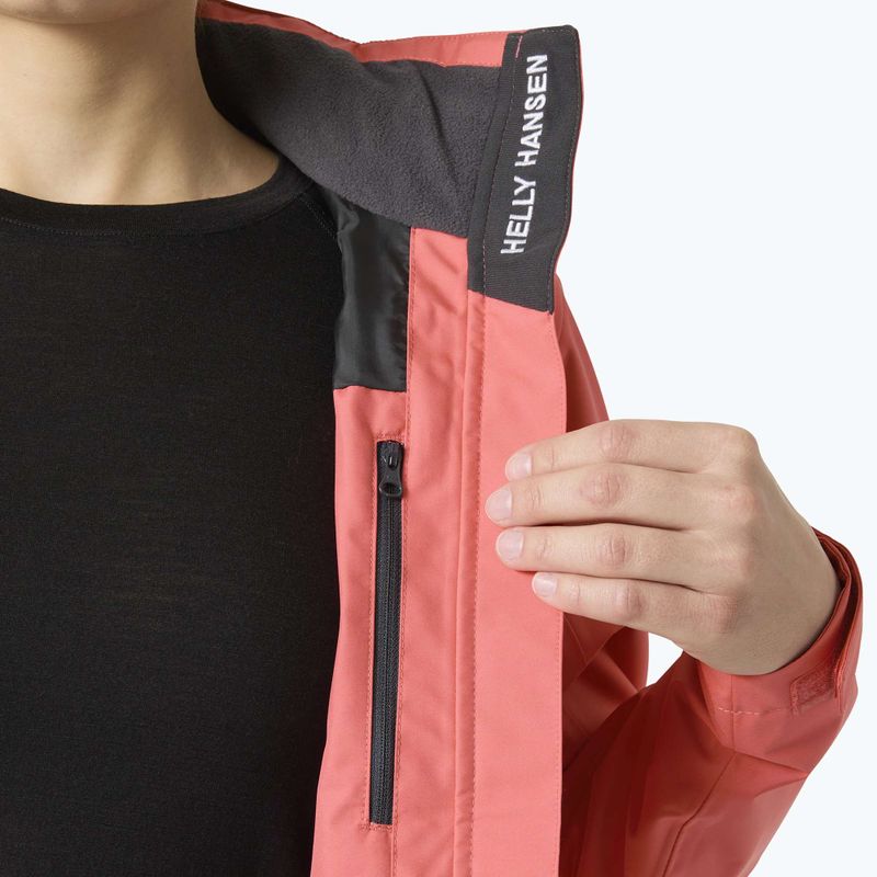 Куртка вітрильна жіноча Helly Hansen Crew Hooded 2.0 sunset pink 5