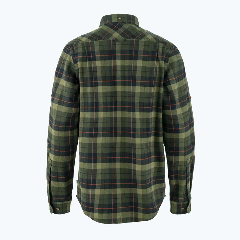 Сорочка чоловіча Fjällräven Singi Heavy Flannel black/deep forest 2