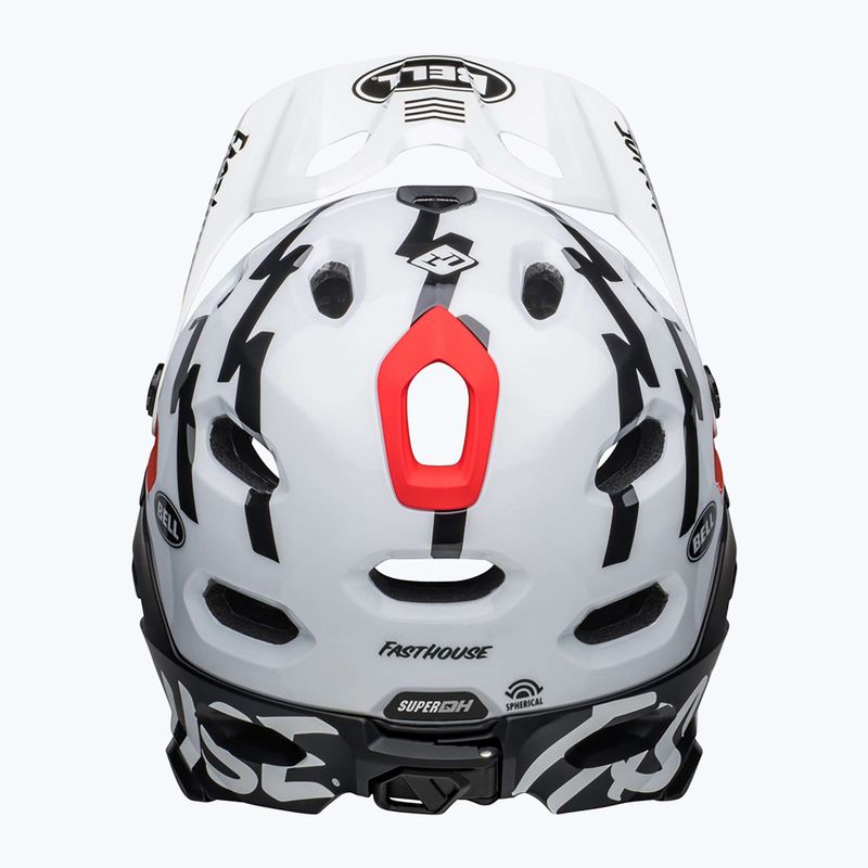Шолом велосипедний Bell FF Super DH MIPS Spherical fasthouse matte gloss black/white 4