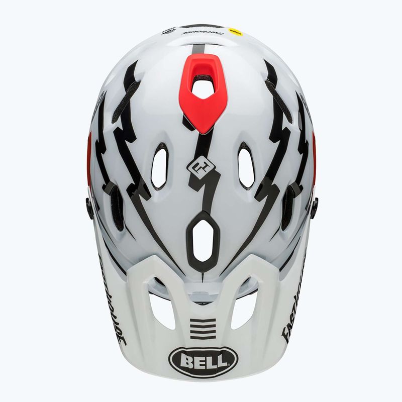 Шолом велосипедний Bell FF Super DH MIPS Spherical fasthouse matte gloss black/white 6