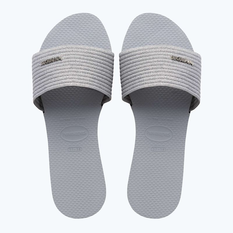 Жіночі шльопанці Havaianas You Malta Metallic льодово-сірі 10