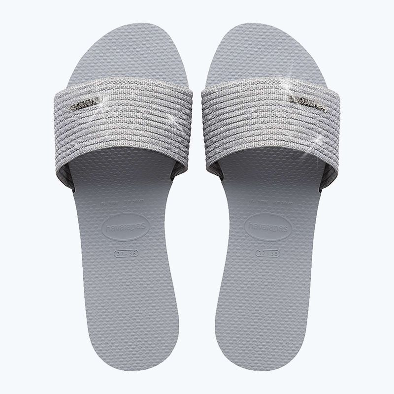 Жіночі шльопанці Havaianas You Malta Metallic льодово-сірі 11