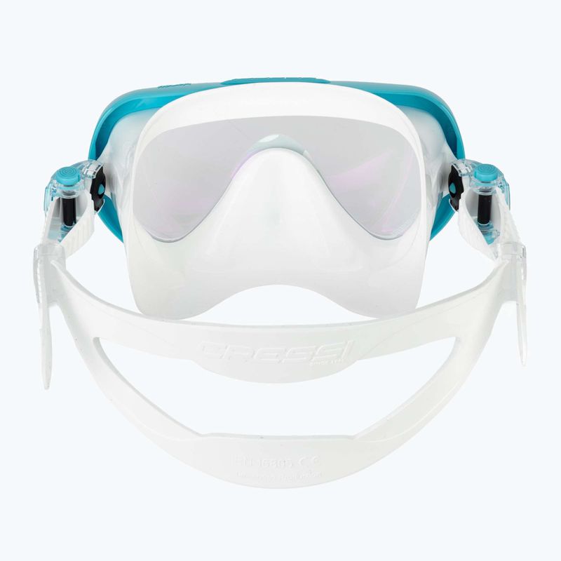 Маска для дайвінгу жіноча Cressi Honey 420 UV white/aquamarine/blue/orange 4