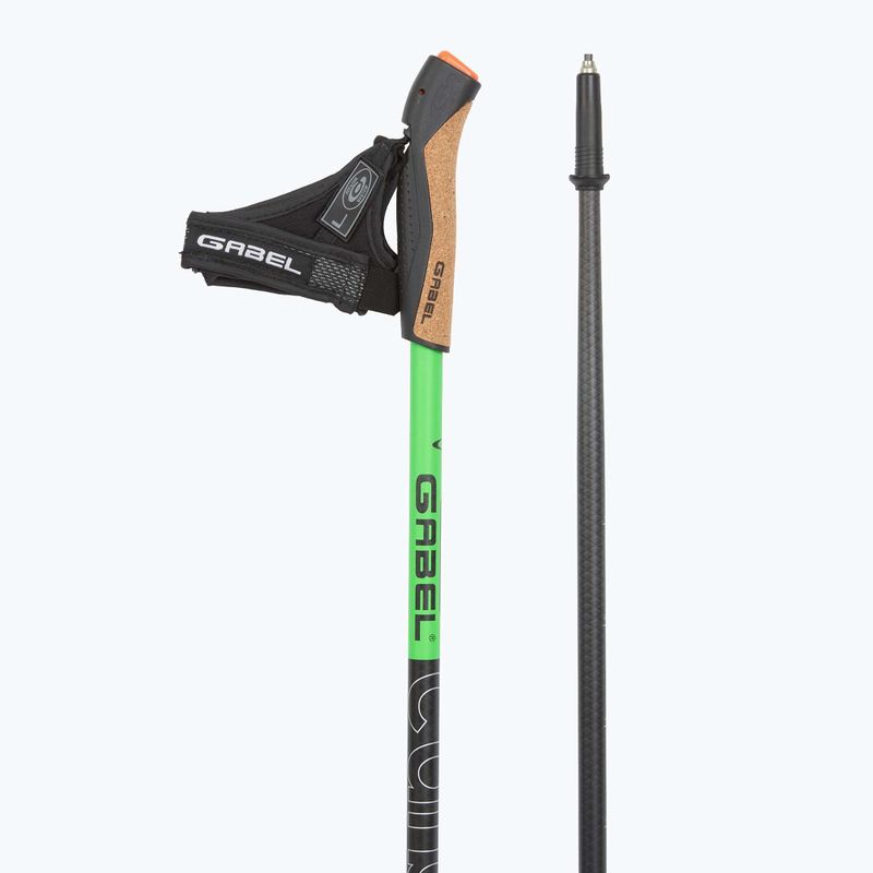 Палиці для скандинавської ходьби GABEL Carbon XT 2S 80 F.L. чорний/лаймовий 3