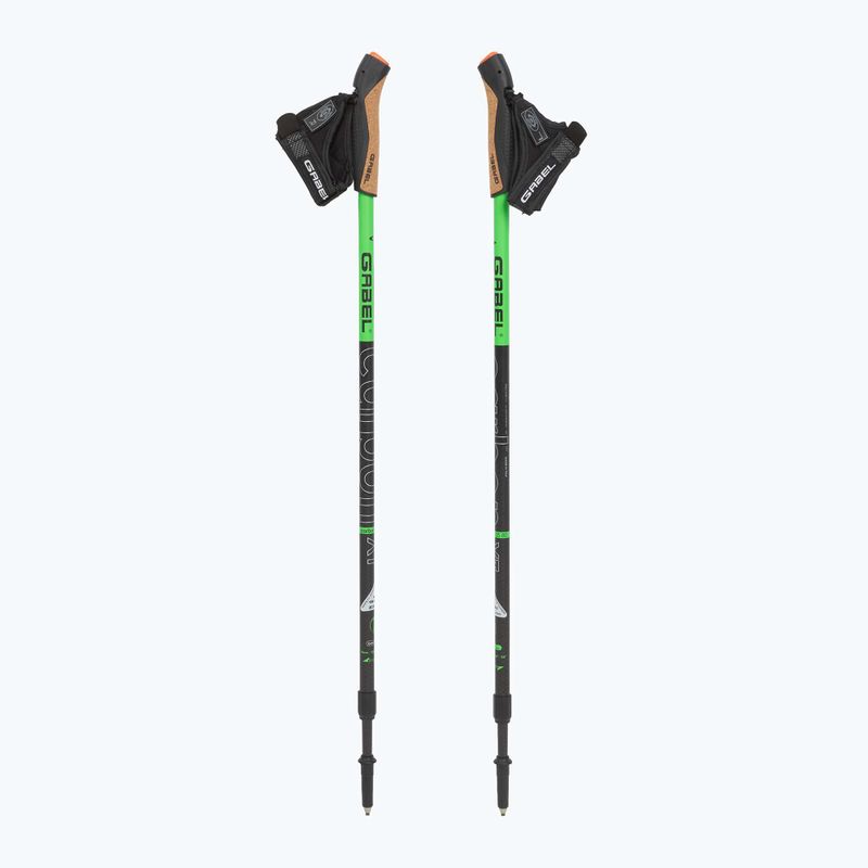 Палиці для скандинавської ходьби GABEL Carbon XT 2S 80 F.L. чорний/лаймовий 5
