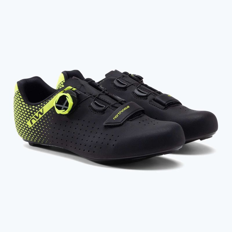 Кросівки велосипедні шосе чоловічі Northwave Core Plus 2 black/yellow fluo 5