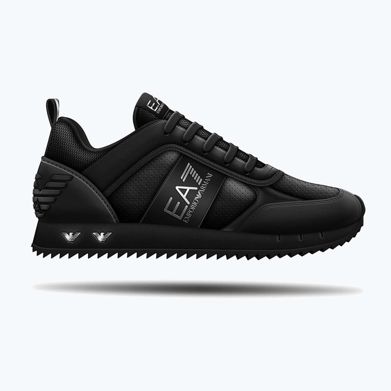 Кросівки EA7 Emporio Armani Black & White Suede triple black micropunch 8