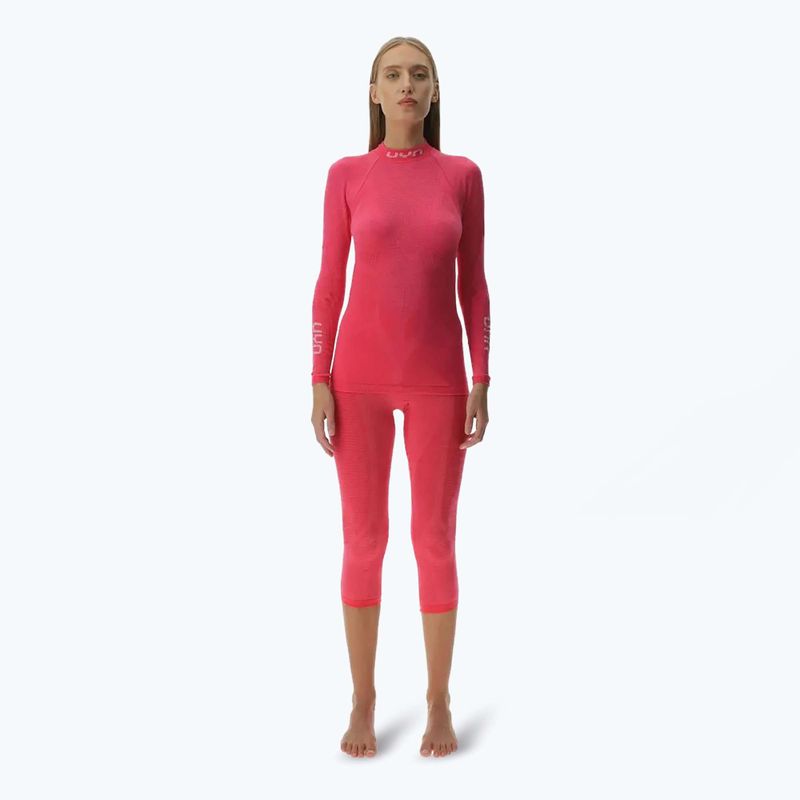 Жіноча термоактивна кофта UYN Elevation Biomorph LS Turtle Neck pink yarrow 2