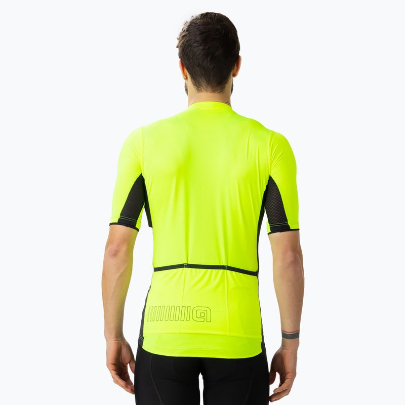 Велофутболка чоловіча Alé Maglia MC Color Block fluorescent yellow 2