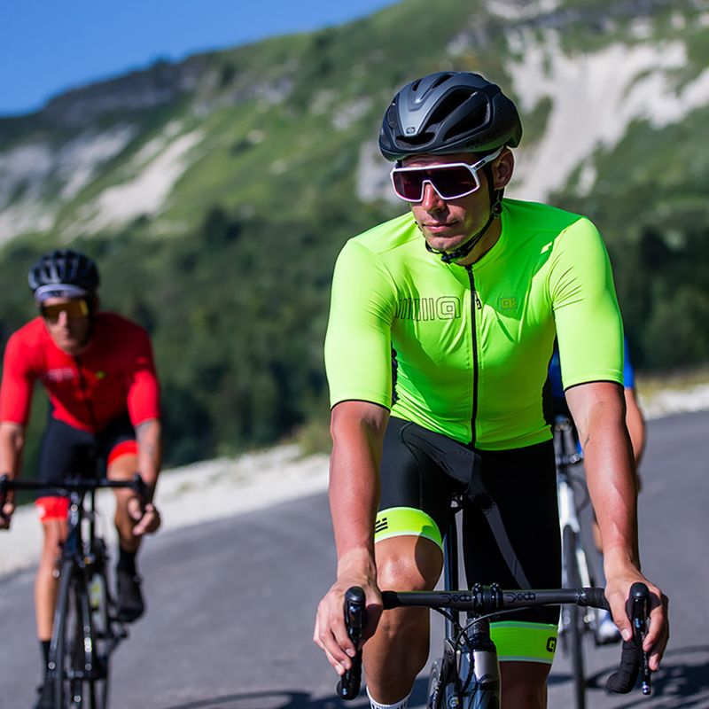 Велофутболка чоловіча Alé Maglia MC Color Block fluorescent yellow 5