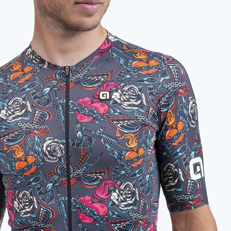 Велофутболка чоловіча Alé Maglia MC Tattoo grey 3