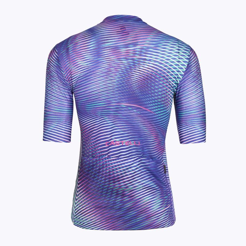 Футболка велосипедна жіноча Castelli Cosmic Vortex multicolor ultraviolet rose 2
