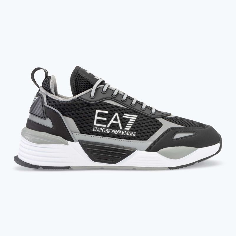 EA7 Emporio Armani Ace Runner Mesh чорні/сріблясті кросівки 2