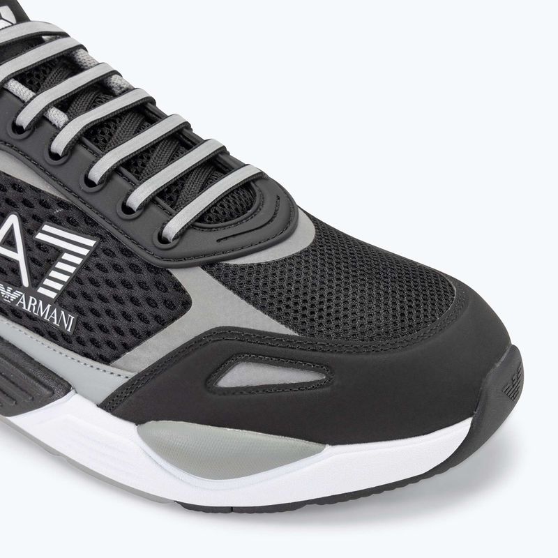 EA7 Emporio Armani Ace Runner Mesh чорні/сріблясті кросівки 7
