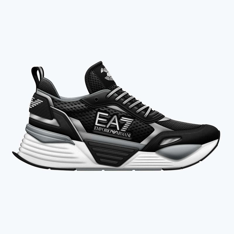 EA7 Emporio Armani Ace Runner Mesh чорні/сріблясті кросівки 8