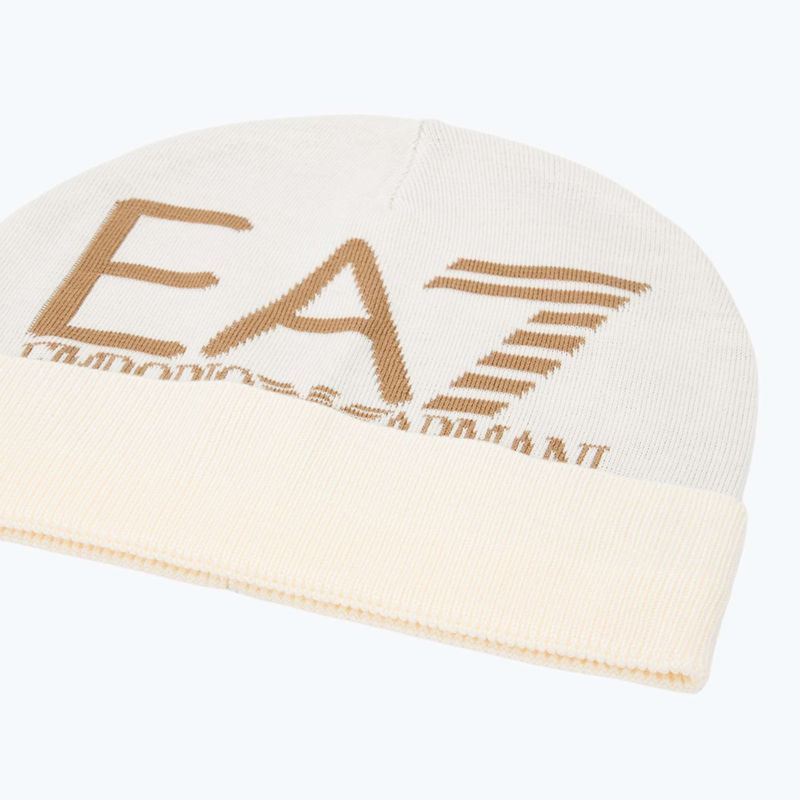 Шапка зимова EA7 Emporio Armani Mountain Visibility Beanie vanilla ice / tigers eye 3
