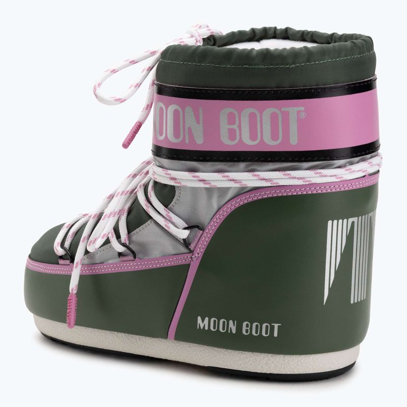 Черевики зимові жіночі Moon Boot Icon Low Space Racing forest green/silver/pink 3