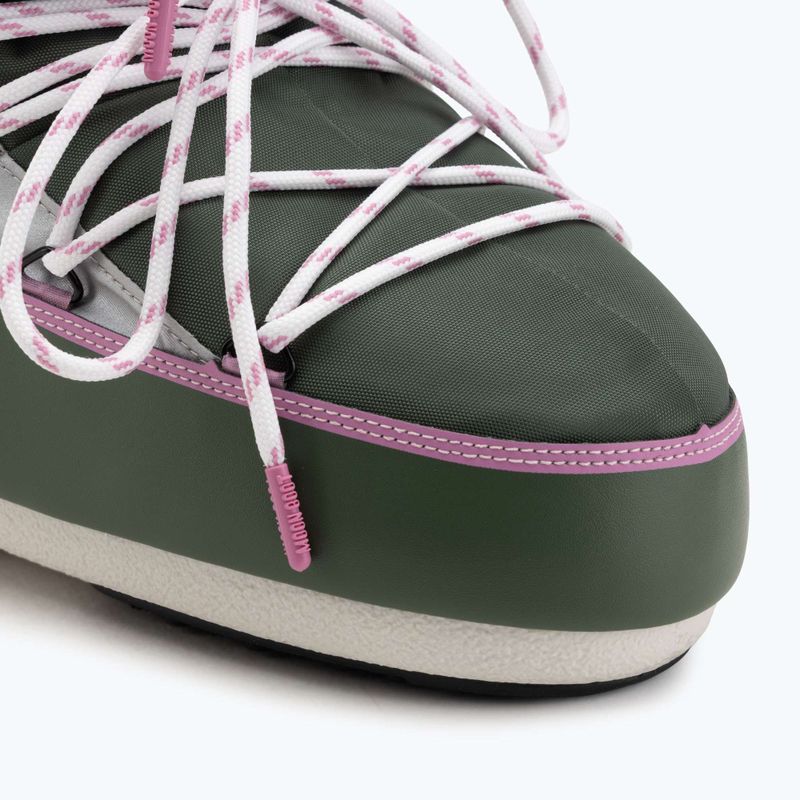 Черевики зимові жіночі Moon Boot Icon Low Space Racing forest green/silver/pink 7