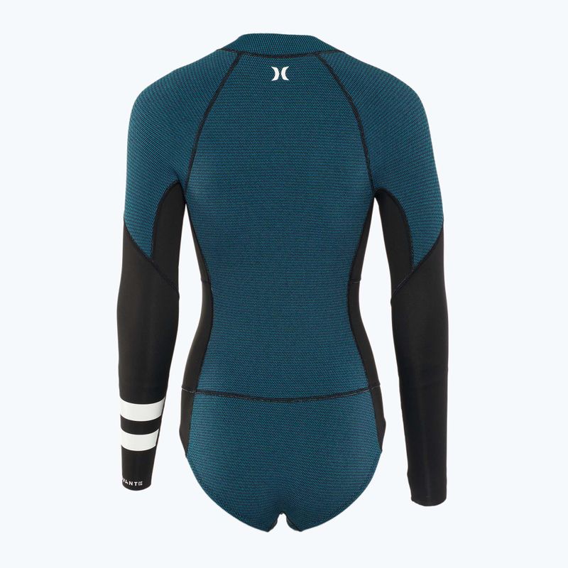 Жіночий гідрокостюм Hurley Advant Texture 2/2 мм Springsuit чорний/блакитний 2