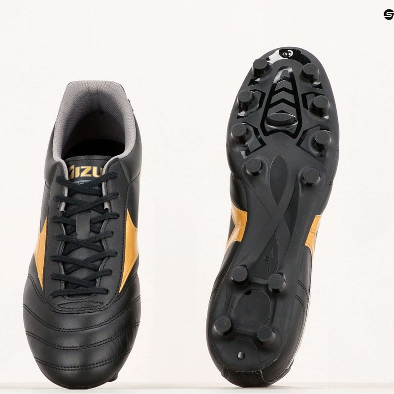 Чоловічі футбольні бутси Mizuno Morelia II Club MD чорні/золоті/темна тінь 13